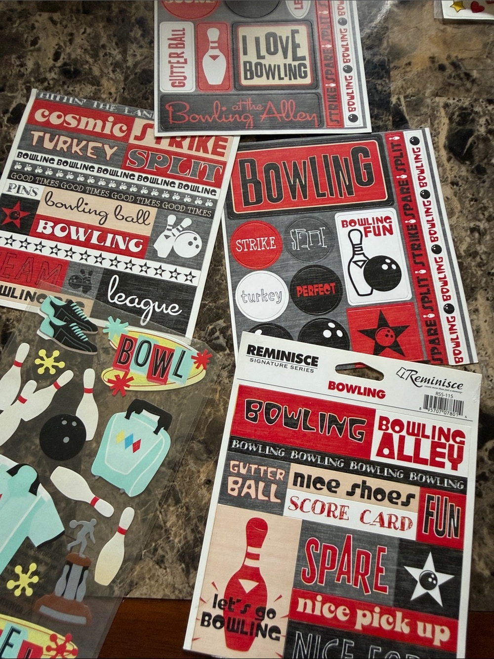 Misc Bowling Scrapbook Stickers - Picture 3 of 3